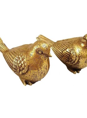 铜器工艺品纯铜家雀小鸟小麻雀摆件家居装饰礼品古玩收藏杂项