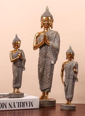泰式风格装饰工艺品禅意泰国释迦牟尼佛像摆件酒店餐厅会所软装