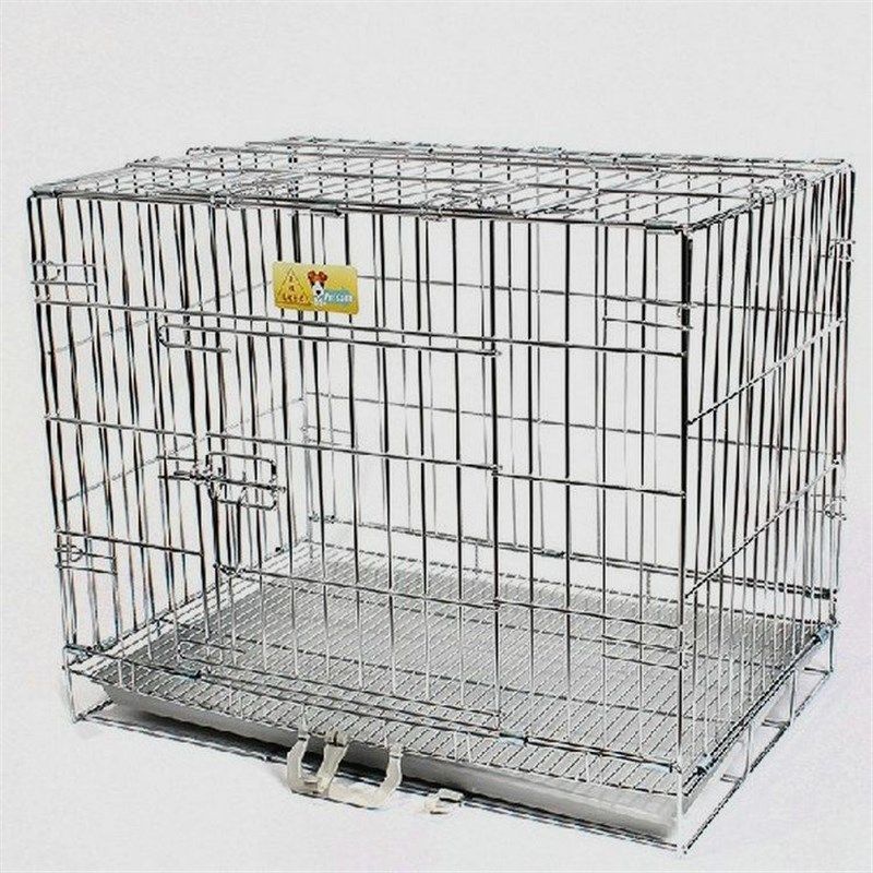 乐佳电镀笼镀铬折叠宠物铁笼子 中小型犬猫兔泰迪比熊狗笼子,淘宝优惠券,粉丝福利购,淘宝优惠卷