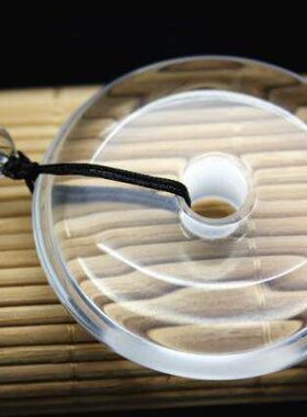 水晶 平安扣吊坠项坠水晶男6水晶白饰品女A手链同款白送天然挂坠