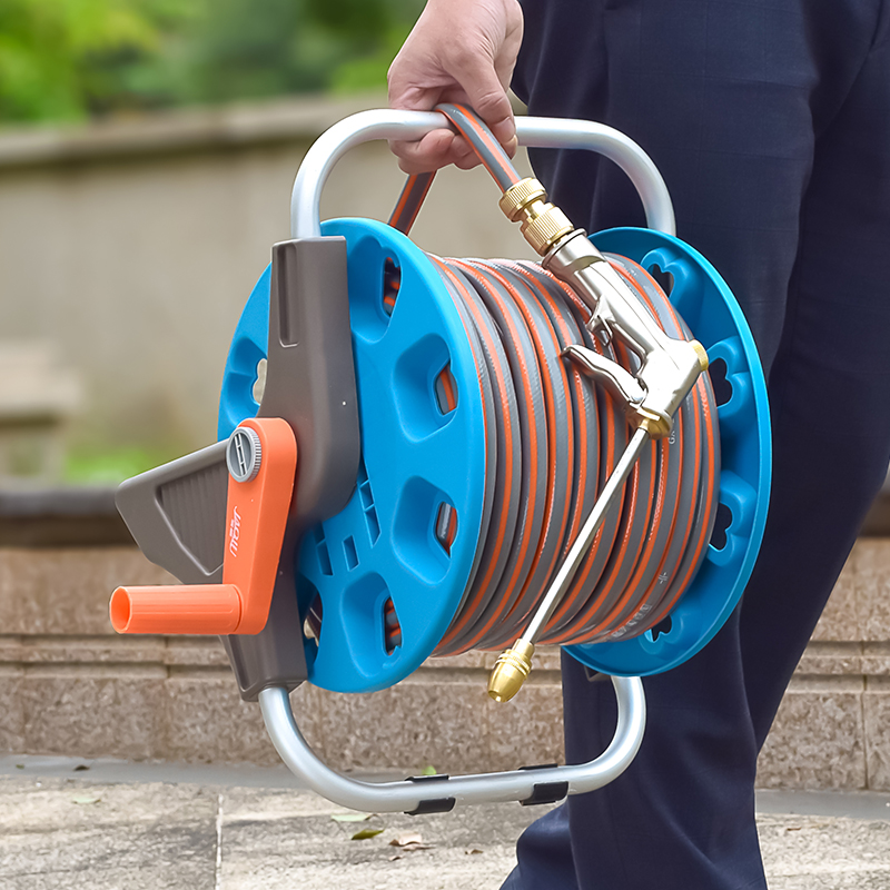 水管车收纳架转盘卷管器水带收卷器水管架子绕管架手摇收水管神器 - 图2