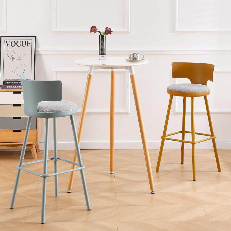 芃凡特北欧高脚凳酒吧椅前台吧台椅子凳子软包靠背家用吧台高脚椅,淘宝优惠券,粉丝福利购,淘宝优惠卷