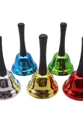 厂家直供 课铃 金属手摇铃 木柄手摇铃 铜铃铛 老人呼叫铃 铜铃