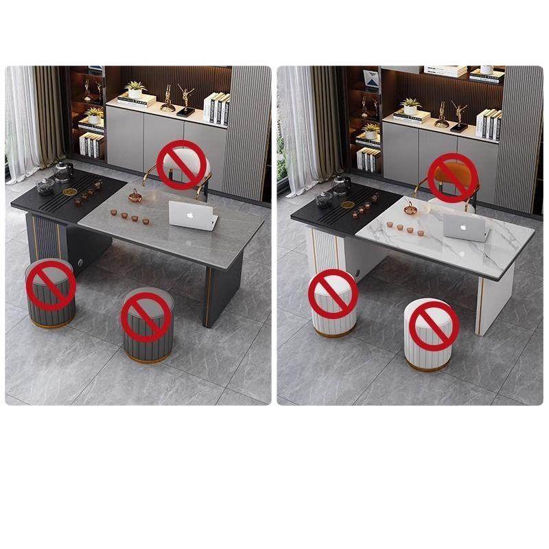 轻奢现代办公茶桌一体办公室岩板茶桌椅组合书桌两用办公桌带茶台,淘宝优惠券,粉丝福利购,淘宝优惠卷
