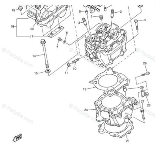 YFZ450R 09-20YFZ450X 10-11 YZ450F 06-09 WR450F 07-15上下缸垫 - 图1