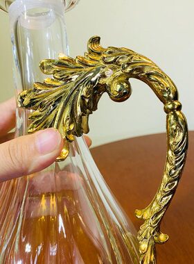 礼品配精家居摆件水晶新品纯手工美工艺品具 洋酒会所美式铜奢华