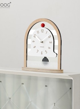 EMITDOOG客厅玄关装饰摆件电视柜家居饰品钟表桌面摆放式创意时钟