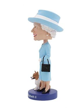 Queen Elizabeth II雕像英国女王伊丽莎白摇头公仔装饰摆件