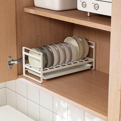 御仕家橱柜单层碗架沥水厨房柜内置碗盘架子放碗收纳碗碟盒置物架 - 图1