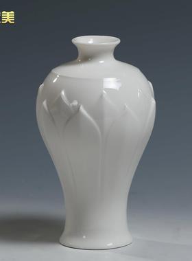 微美陶瓷浮莲白釉佛具套装供佛香炉圣水杯供佛灯供奉家用佛前摆件