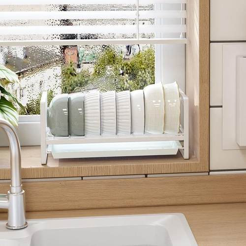 御仕家橱柜单层碗架沥水厨房柜内置碗盘架子放碗收纳碗碟盒置物架 - 图2