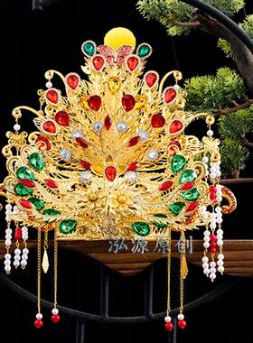 仙家凤冠头冠大小神像头戴黑老太泰山奶奶配件头冠可定制神像头围