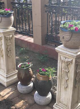 欧式罗马柱装饰摆饰罗马柱花架花盆底座户外花园庭院装饰婚庆路引