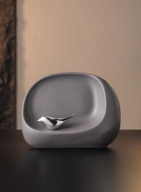 现代简约创意陶瓷摆件小鸟客厅玄关电视柜酒柜样板间家居装饰品