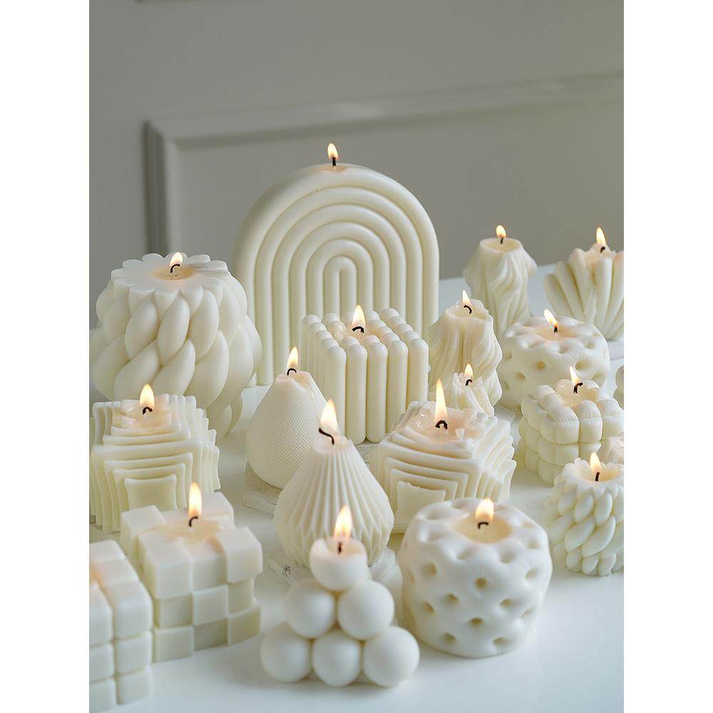 ins风异形蜡烛硅胶模具22款 DIY立体几何香薰蜡烛艺术氛围感摆件,淘宝优惠券,粉丝福利购,淘宝优惠卷