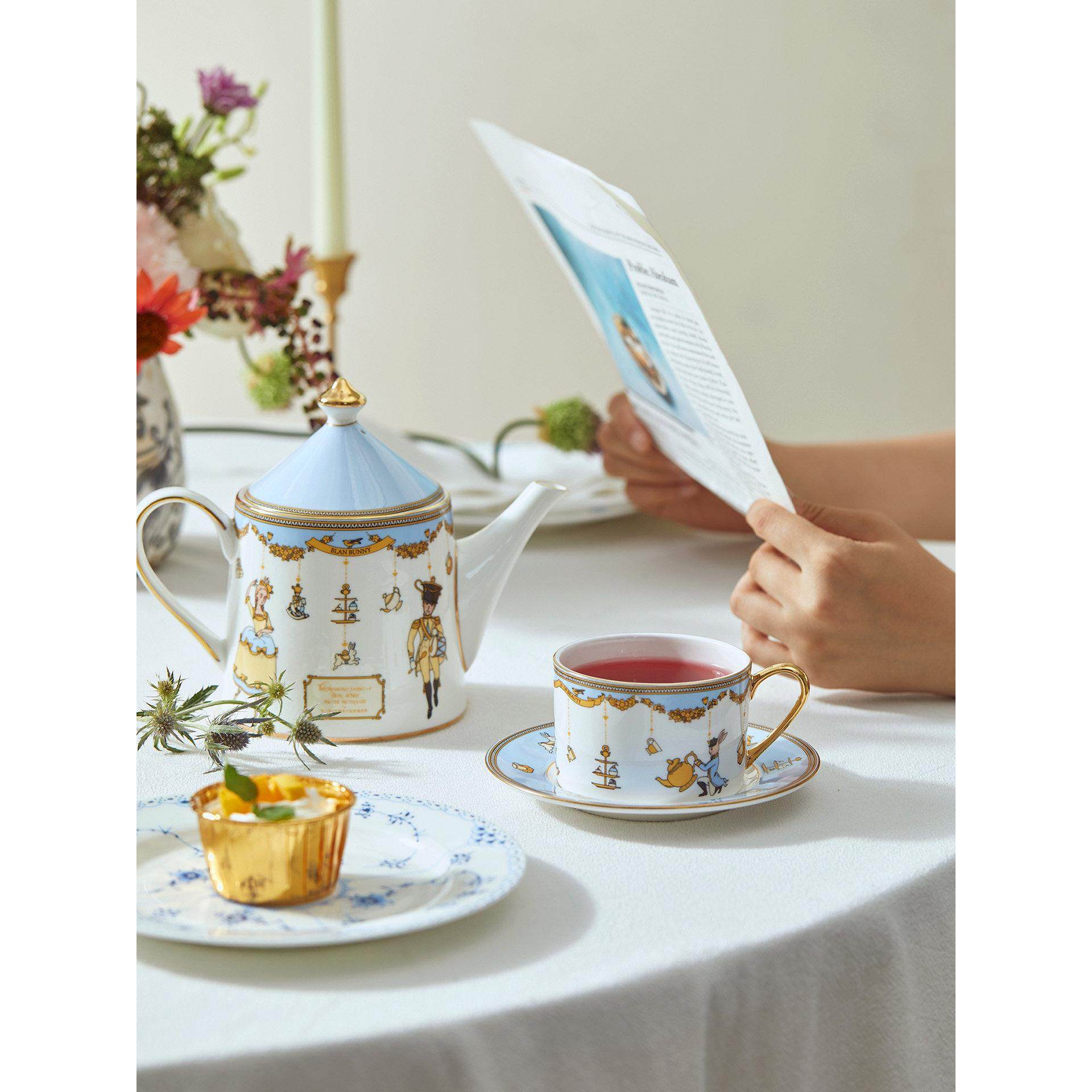 布兰兔旋转派对杯碟英式下午茶茶具咖啡杯水杯茶具套装生日礼物,淘宝优惠券,粉丝福利购,淘宝优惠卷