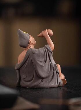 醉姬宫佛像摆件陶瓷人物像落龙罗汉禅宗家古架子桌面摆件