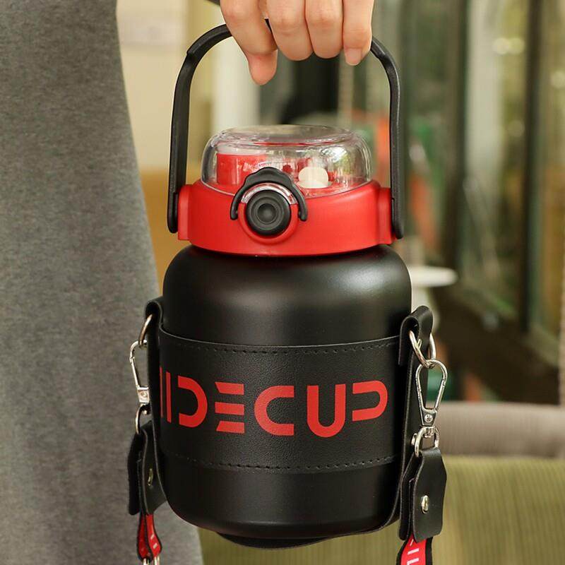 双饮口保温杯大容量茶水分离大肚水杯男士学生斜挎可背不锈钢杯子,淘宝优惠券,粉丝福利购,淘宝优惠卷