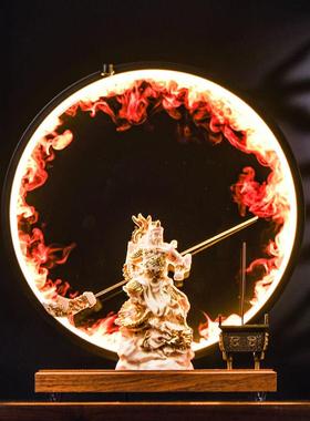 关二爷招财武财神家用客厅办公室公司开业财神工艺品关羽关公摆件