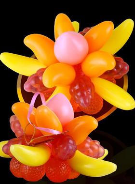 供果摆件可食用果冻家用供佛五种水果果盘供观音财神供品佛堂供奉