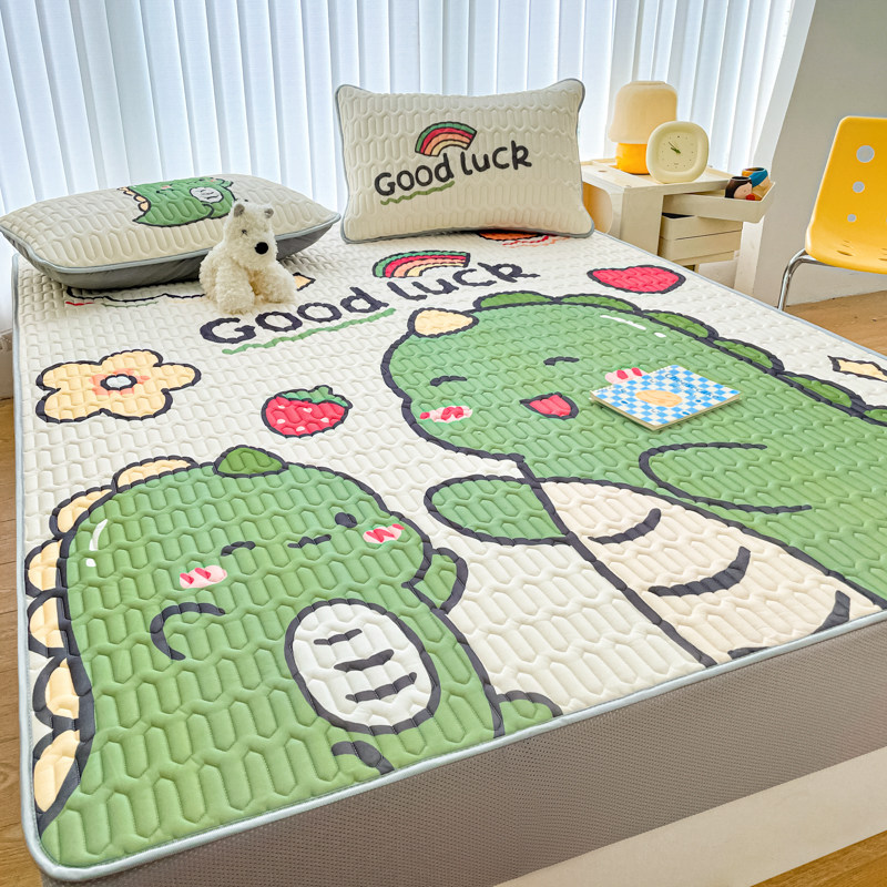 2023新款夏天冰丝乳胶凉席床笠款三件套儿童可水洗单人床垫软席,淘宝优惠券,粉丝福利购,淘宝优惠卷