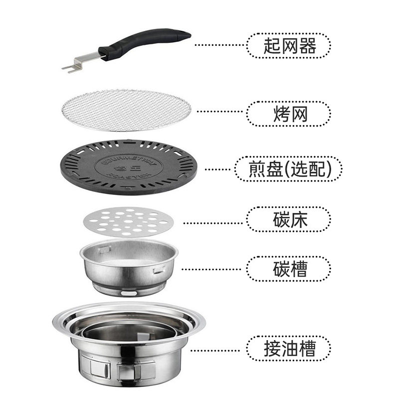 围炉煮茶桌子实木火锅烧烤烤肉桌椅冬天茶桌阳台庭院圆桌家用商用,淘宝优惠券,粉丝福利购,淘宝优惠卷