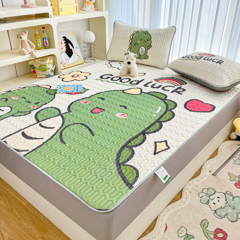 2023新款夏天冰丝乳胶凉席床笠款三件套儿童可水洗单人床垫软席,淘宝优惠券,粉丝福利购,淘宝优惠卷