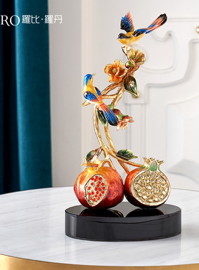 罗比罗丹珐瑯彩工艺客厅装饰摆件创意电视柜办公室摆件家居饰品