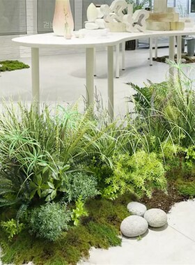 假绿植室内青苔草丛大型造景布置装饰园酒店软装景观仿真草