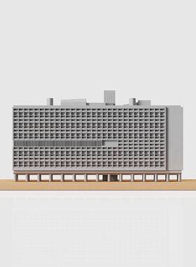 柯布西耶|大师作品|水泥建筑马赛公寓模型家居装饰桌面混凝土摆件
