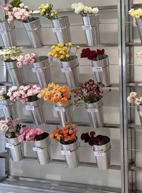 韩国自选不锈钢花桶架置物架落地式花店陈列架子多层绿植架子定制