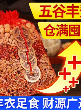 新房乔迁五谷丰登摆件五谷杂粮带皮壳结婚用搬家入宅仪式装饰礼物