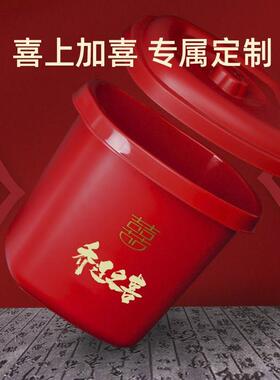 新房装米桶家用红色防潮防虫密封桶带盖子乔迁新居搬家储面桶多用