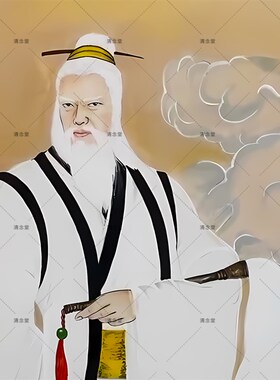 胡天霸画像胡七太爷卷轴挂画胡家教东北出马客厅堂口供奉装饰画