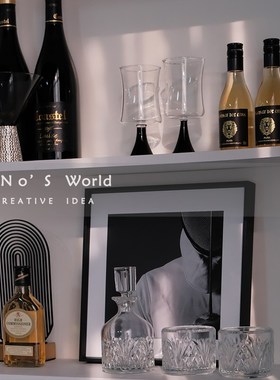 KINO奇诺现代轻奢样板间酒柜软装摆件售楼处高级感酒X杯酒具装饰