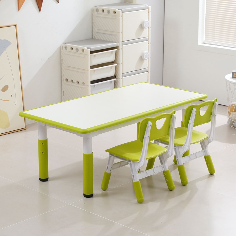 Kindergarten tables and chairs plastic liftable graffiti children's tables and chairs learning table painting eating game table