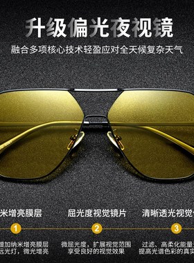 墨镜男款日夜两用偏光晚上开车专用夜视变色驾驶钓鱼太阳眼镜男士