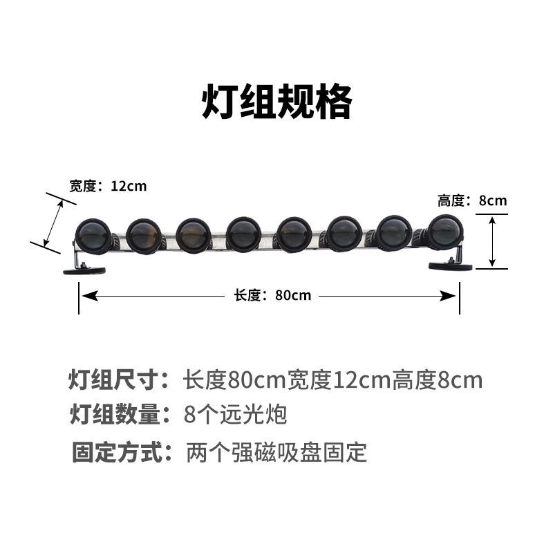 汽车LED射灯大钢炮激光K3远光炮大灯越野车顶灯行李架射灯改装灯 - 图3