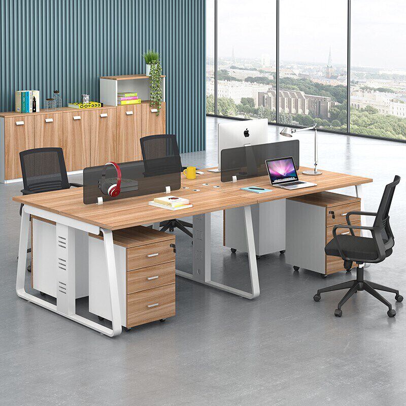 职员办公桌椅组合简约现代屏风卡座2人4人6人员工位办公室电脑桌 - 图2