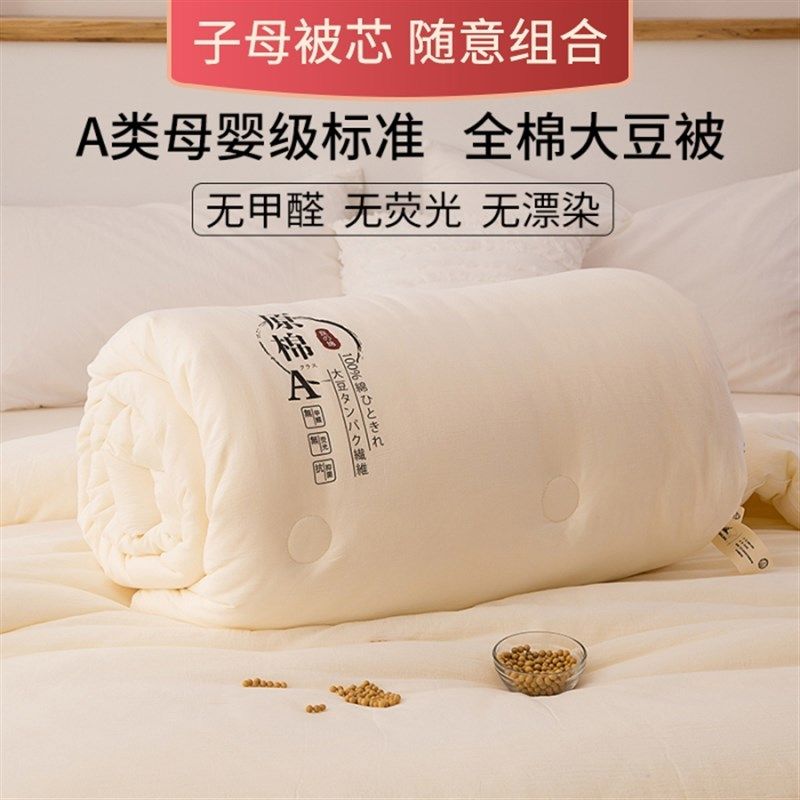 A级原棉大豆被秋冬被子加厚被芯春秋子母被床上用品四季夏空调被3,淘宝优惠券,粉丝福利购,淘宝优惠卷