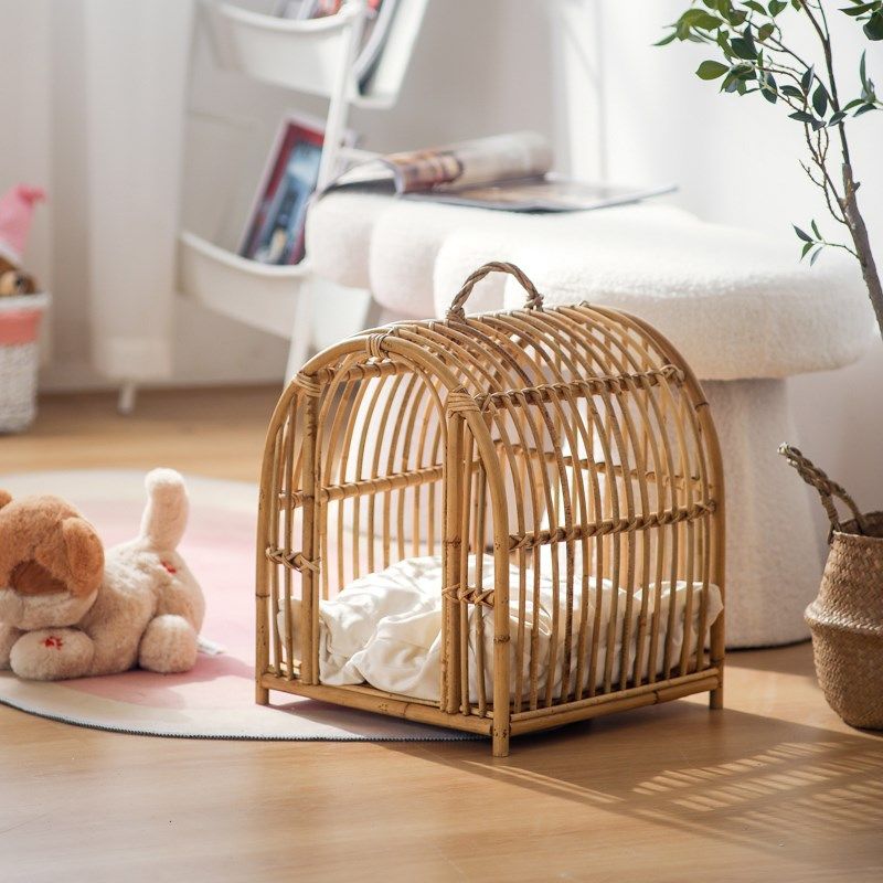 藤编宠物帐篷四季通用猫窝猫笼夏季宠物床半封闭式室内猫舍猫咪屋,淘宝优惠券,粉丝福利购,淘宝优惠卷