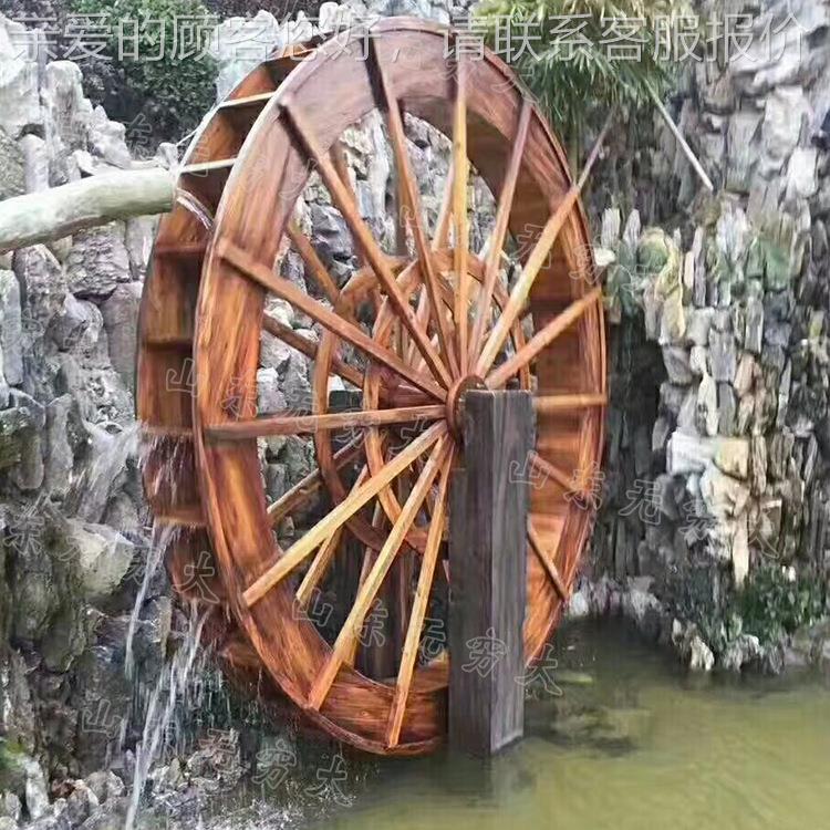 厂家防腐木钢园艺水车龙12705脚踏水车 木骨电动大型 景区水车厂 - 图2