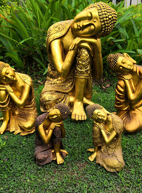 户外禅意佛像摆件庭院花园睡佛装饰泰国中式玄关茶室景观造景小品