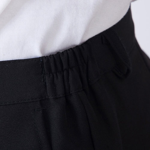 黑色保洁裤女裤宾馆保洁员工作制服长裤工作裤松紧直筒裤子女大码 - 图2