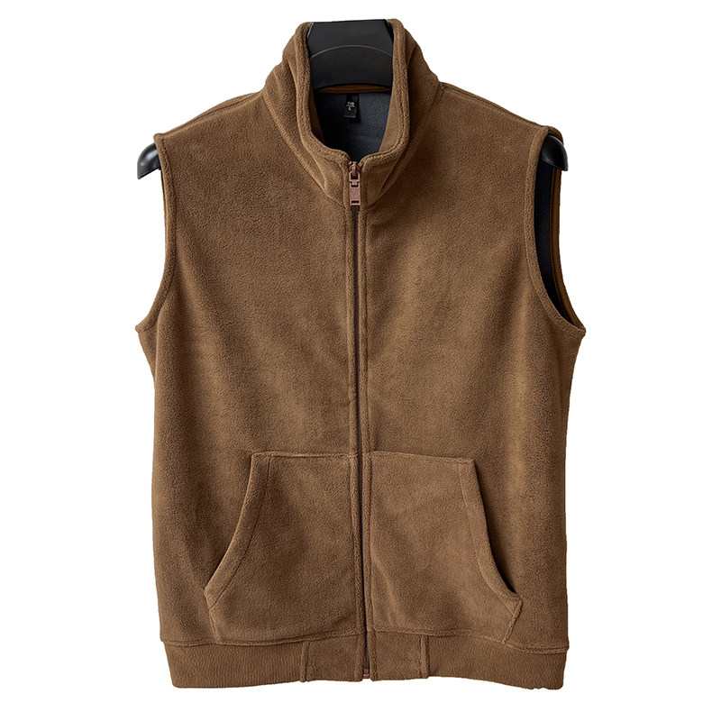 摇粒绒立领马甲男拉炼秋冬季加绒加厚双面奥粒绒无袖开衫外套背心,淘宝优惠券,粉丝福利购,淘宝优惠卷