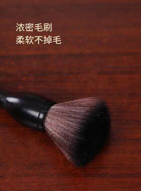 久畔黑檀拂尘笔观音佛像摆件除尘笔佛尘扫家用佛堂佛龛清理工具