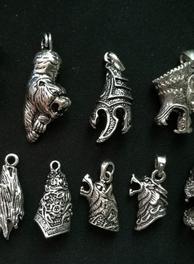 藏银配饰男女狼牙吊坠挂饰