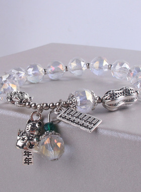 串珠七彩水晶复古男女手串手链