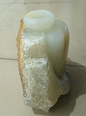 玉石花瓶桌面摆件小花瓶插花瓶家居客厅办公室装饰品支持定制