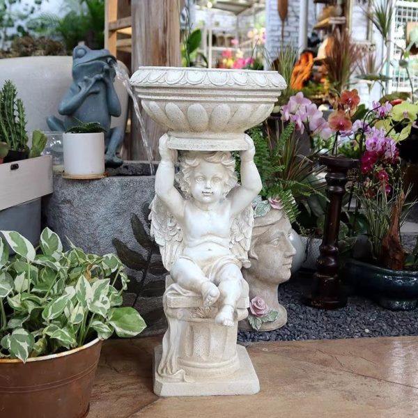 欧式人物花盆别墅庭院女孩绿植花器花园装饰摆件雕塑小院造景道具,淘宝优惠券,粉丝福利购,淘宝优惠卷